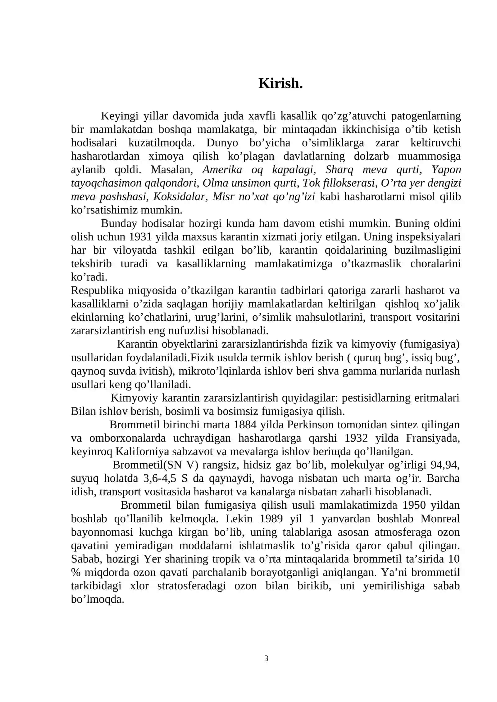 O’simliklar fiziologiyasi fanidan yozgan KURS ISHI 3