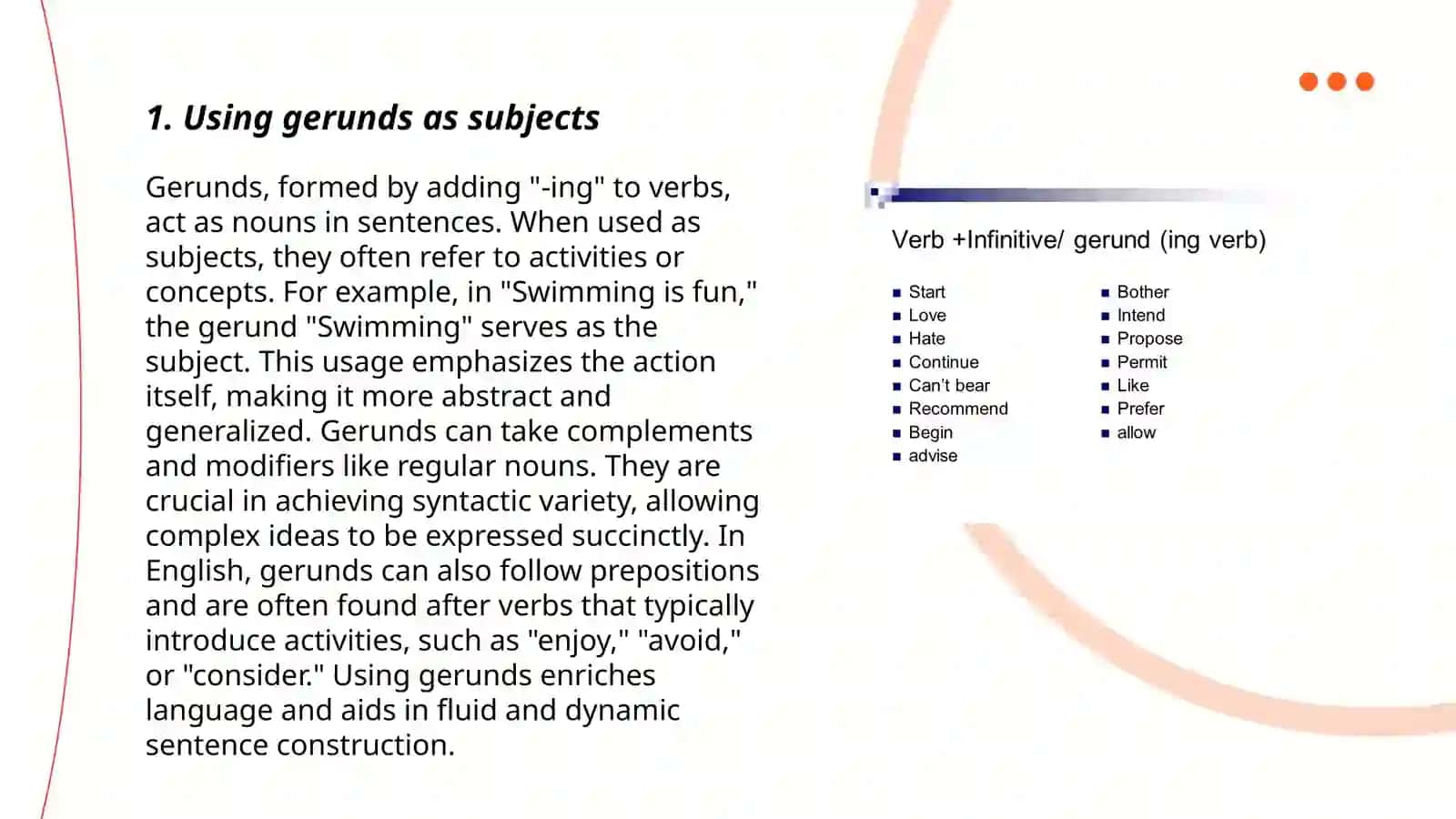 ing and infinitive 3