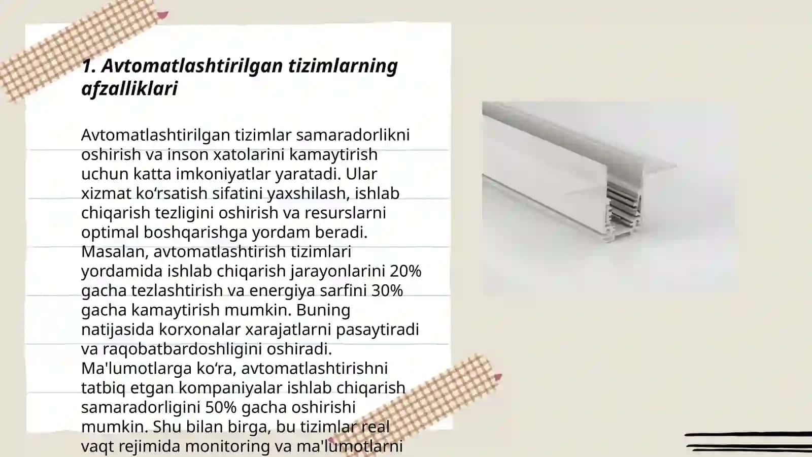 Avtomatlashtirilgan tizimlarning afzalliklari 3