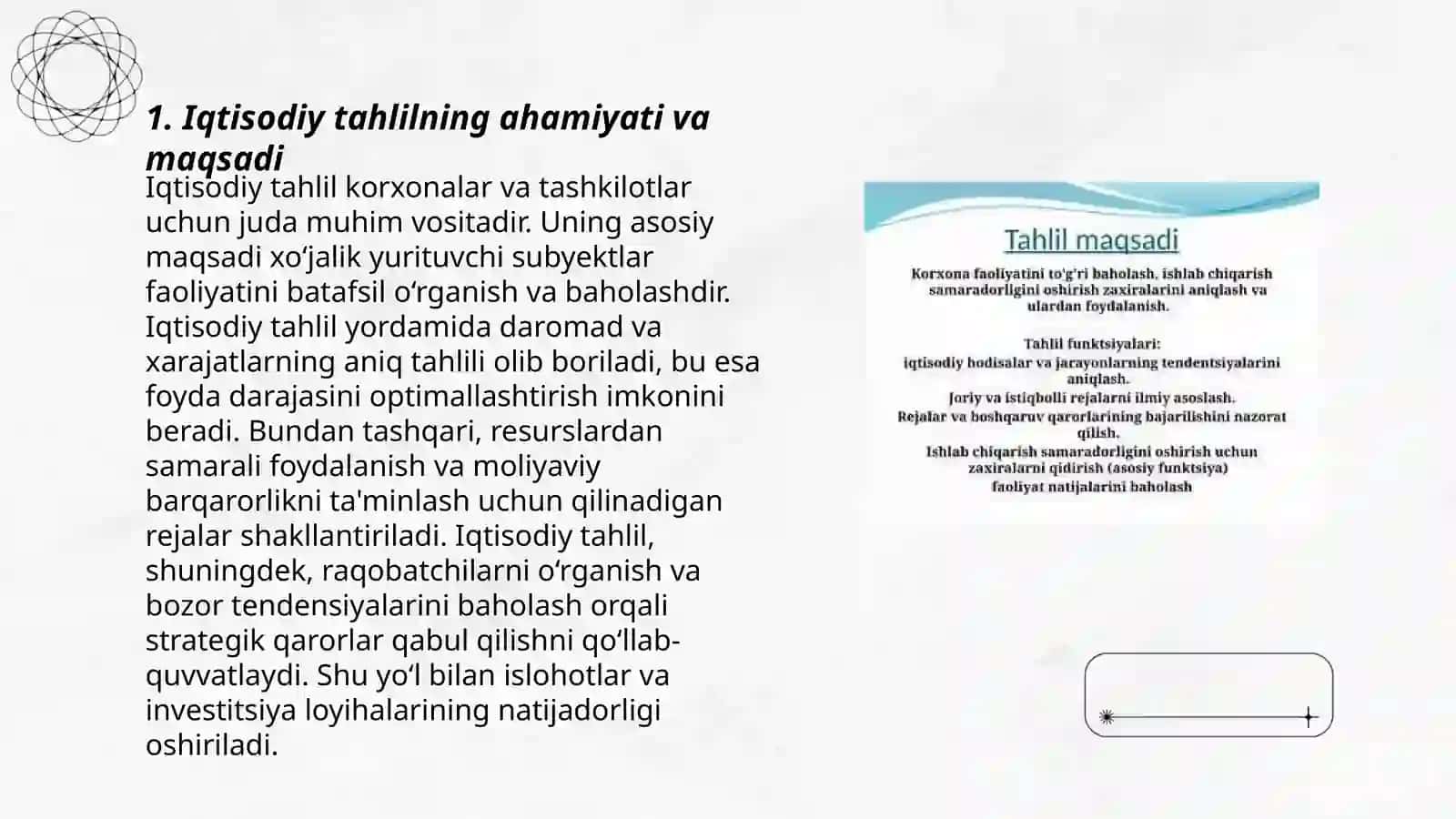 Iqtisodiy tahlilning o'rni 3