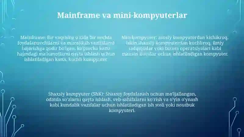 Shaxsiy Kompyuterlarning Avlodlari 3