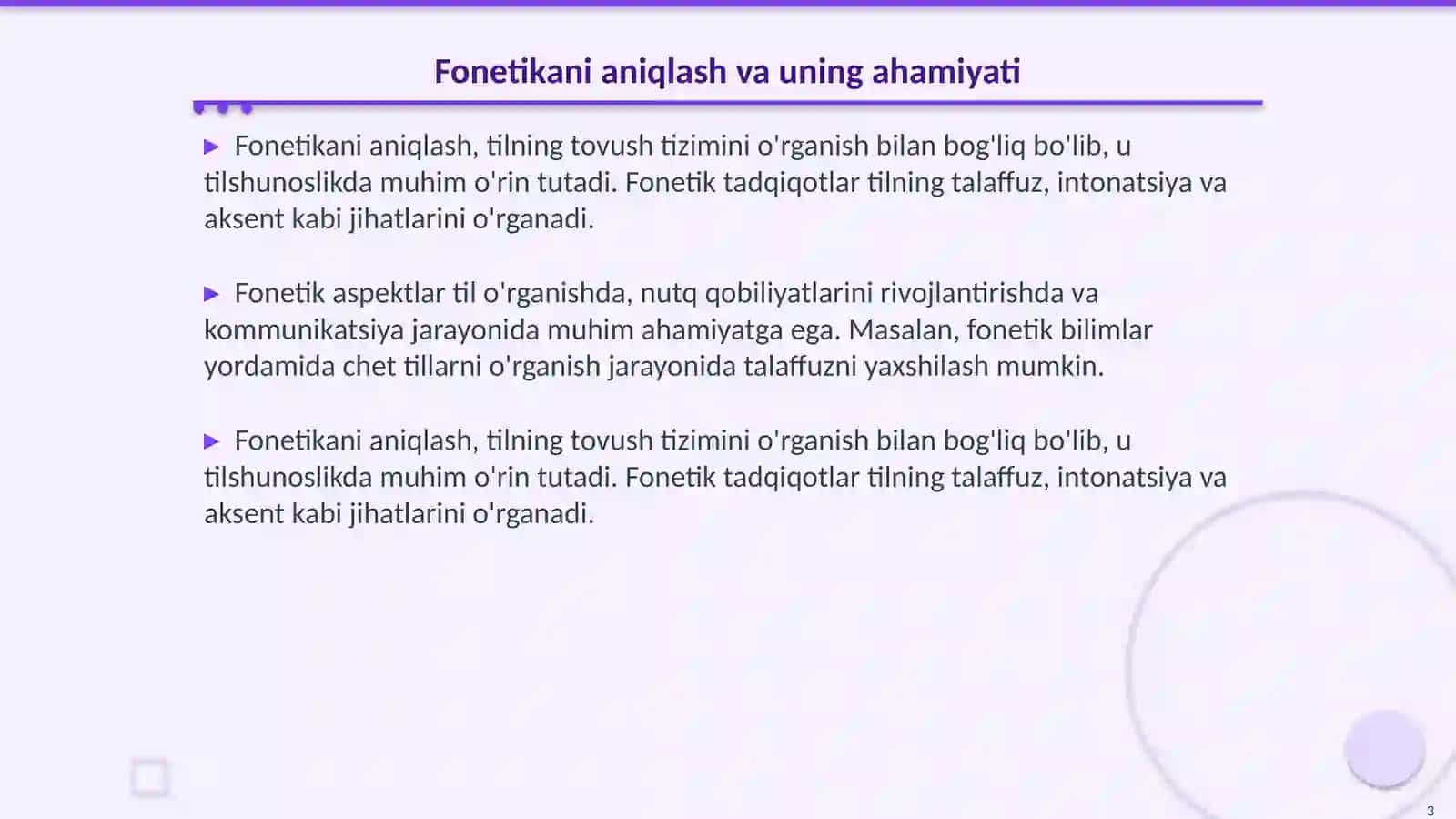 Fonetik aspektlar 3
