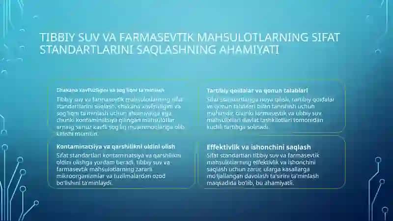 Suv va Farmasevtik Gigiyenik Baholash 3