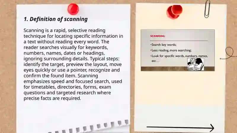 Scanning skills 3