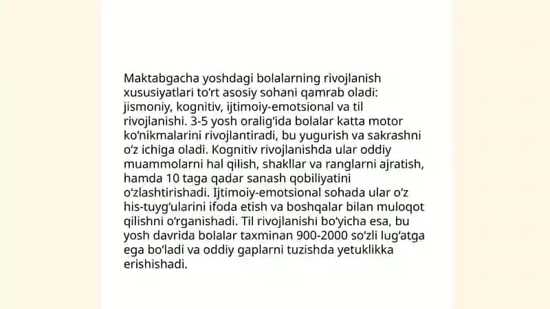 Maktabgacha yoshdagi bolalarning psixologik xususiyatlari fanining asosiy kategoriyalari 3