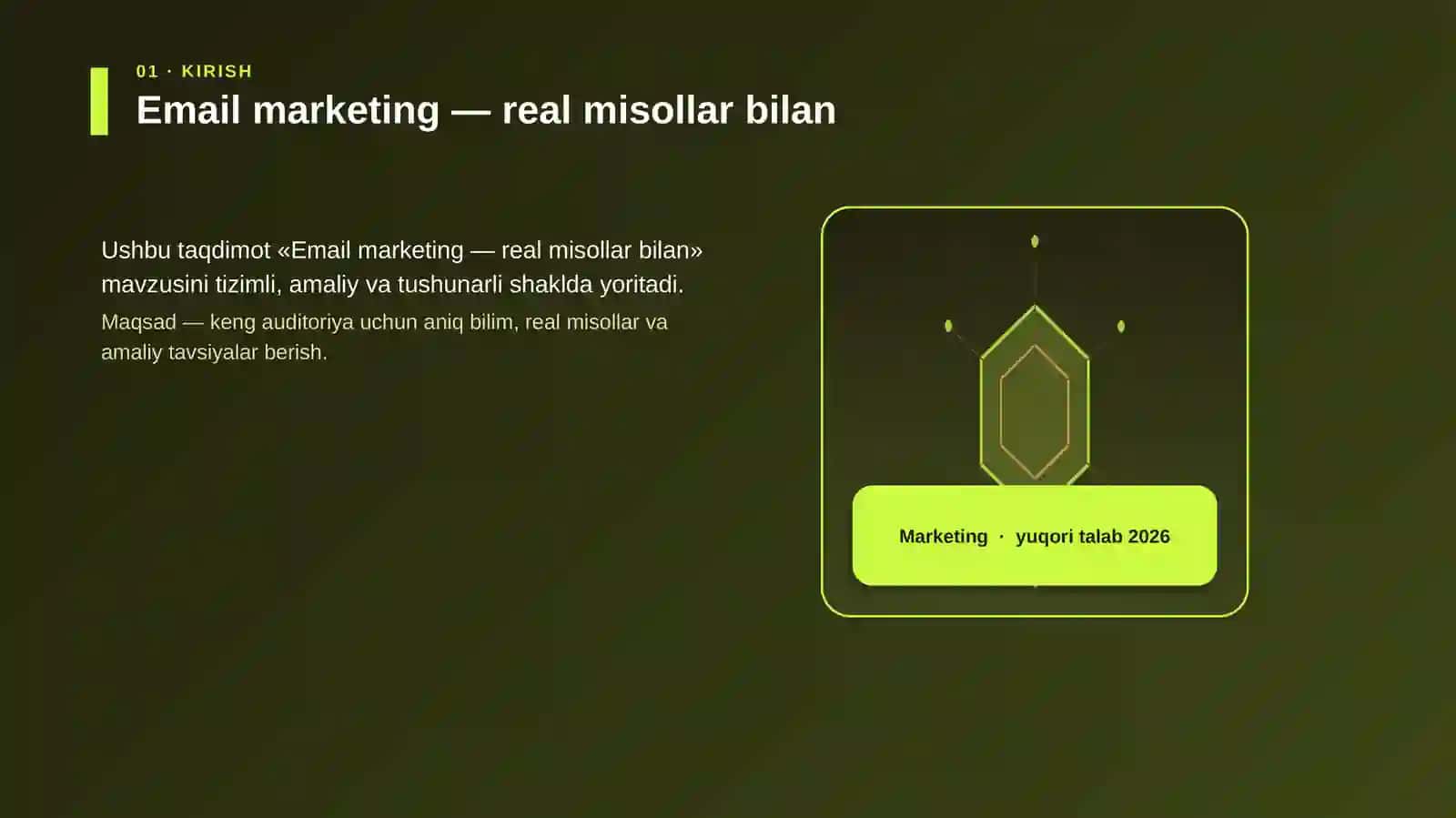 Email marketing — real misollar bilan 3