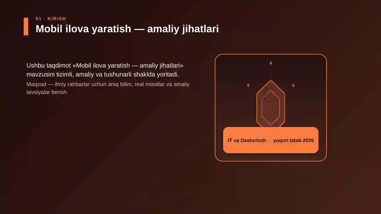 Mobil ilova yaratish — amaliy jihatlari 3