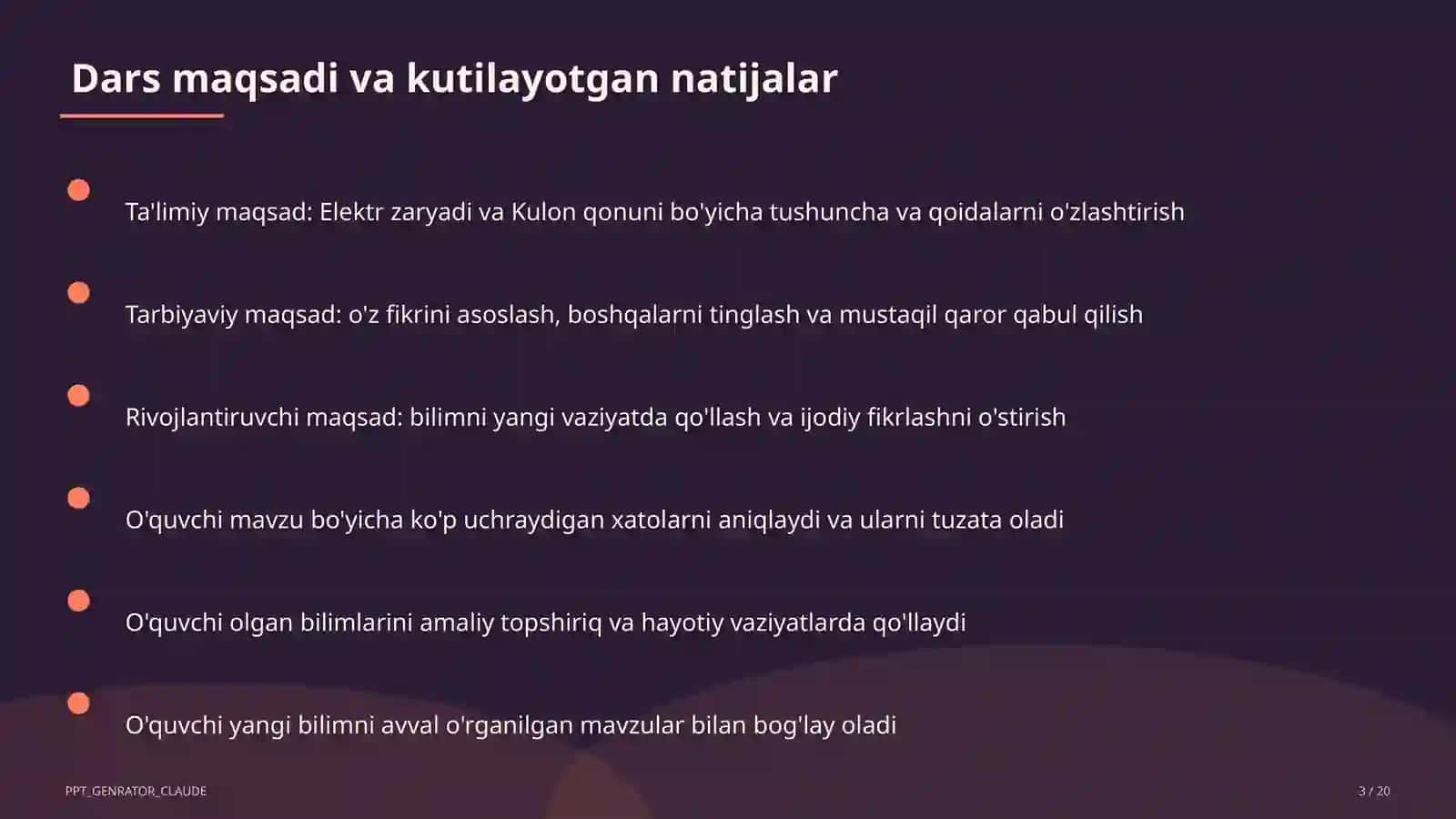 Elektr zaryadi va Kulon qonuni (8-sinf) 3
