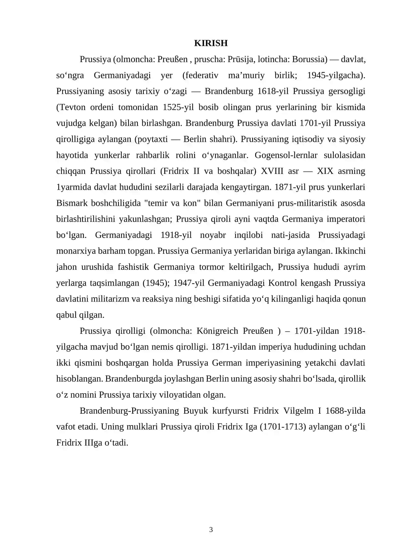 Brandenburg-Prussiya davlatining iqtisodiy rivojlanishi (XVIII asr) 3
