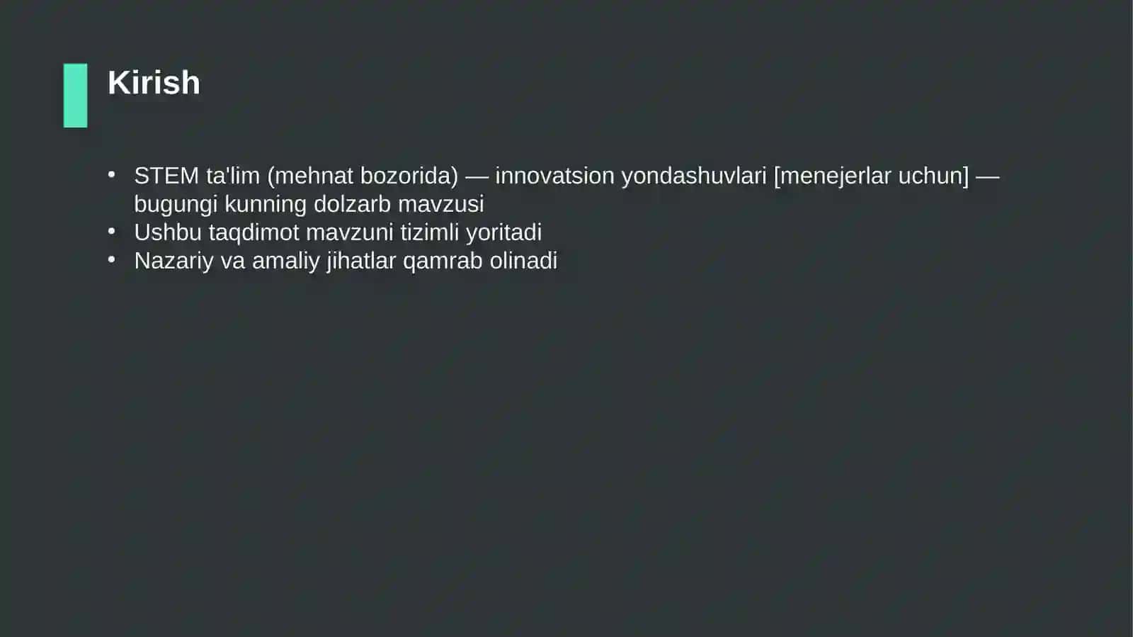 STEM ta'lim (mehnat bozorida) — innovatsion yondashuvlari [menejerlar uchun] 3