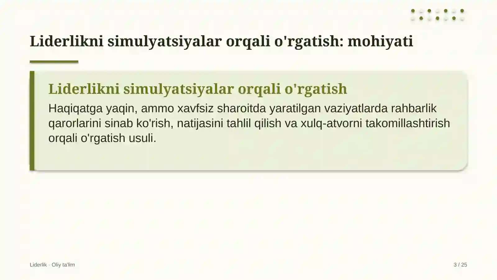 metropolitenda liderlik ko'nikmalarini simulyatsiyalar orqali o'rgatish 9399 3