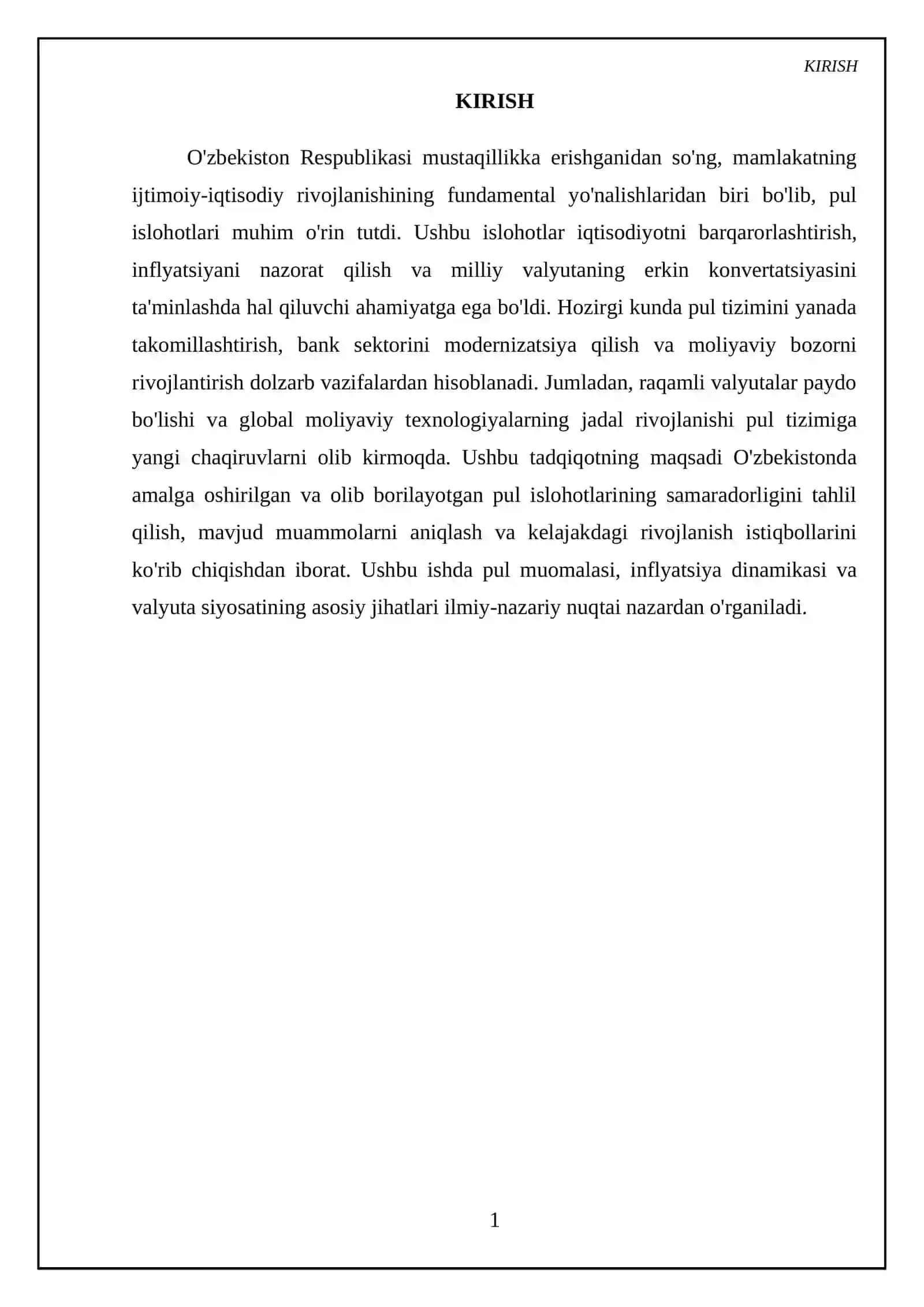 Pul islohoti 3