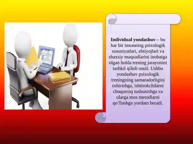 Psixologik treningni takomillashtirish usullari 3