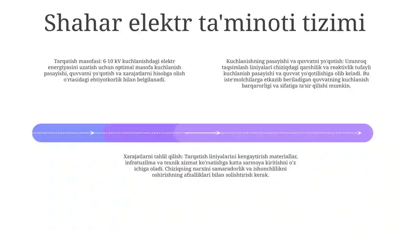 Shahar Elektr Ta’Minoti Tizimida Elektr Energiyani 6-10 Kv Kuchlanishda Uzatishning Ratsional Masofasi 3