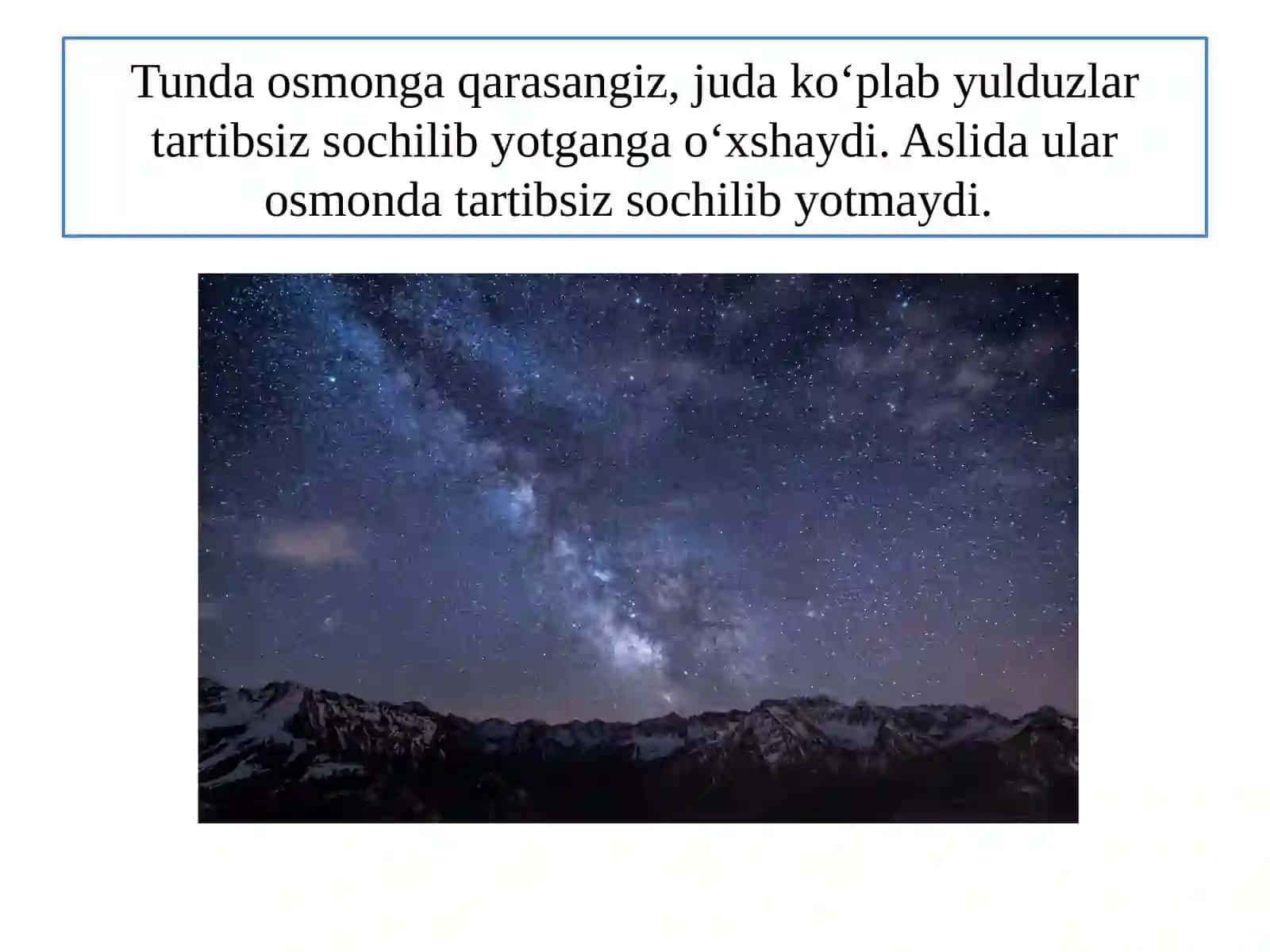 QUYOSH, OY VA YULDUZLAR 3