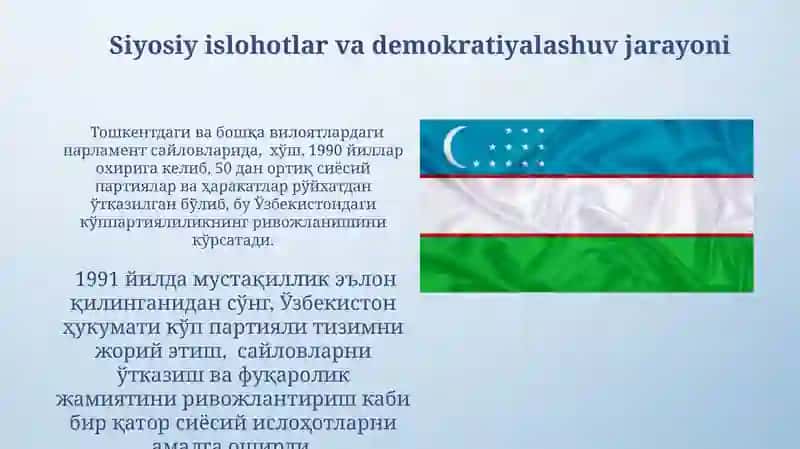 Mustaqil O'zbekiston Respublikasi tashkil topishining asosiy ahamiyati 3