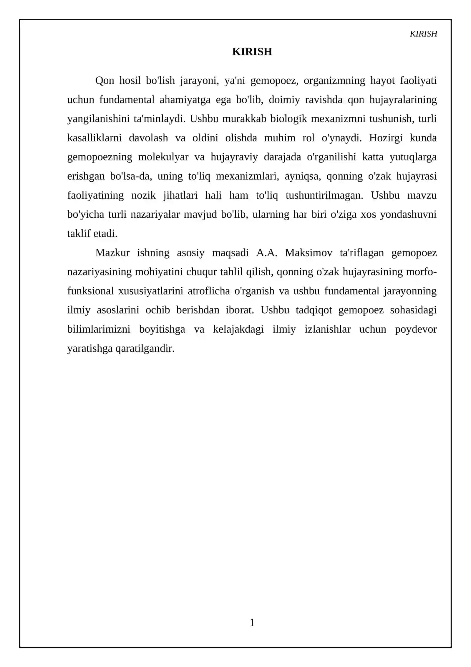 A.A. Maksimov Gemopoez Nazariyasining Asosiy Tamoyillari 3