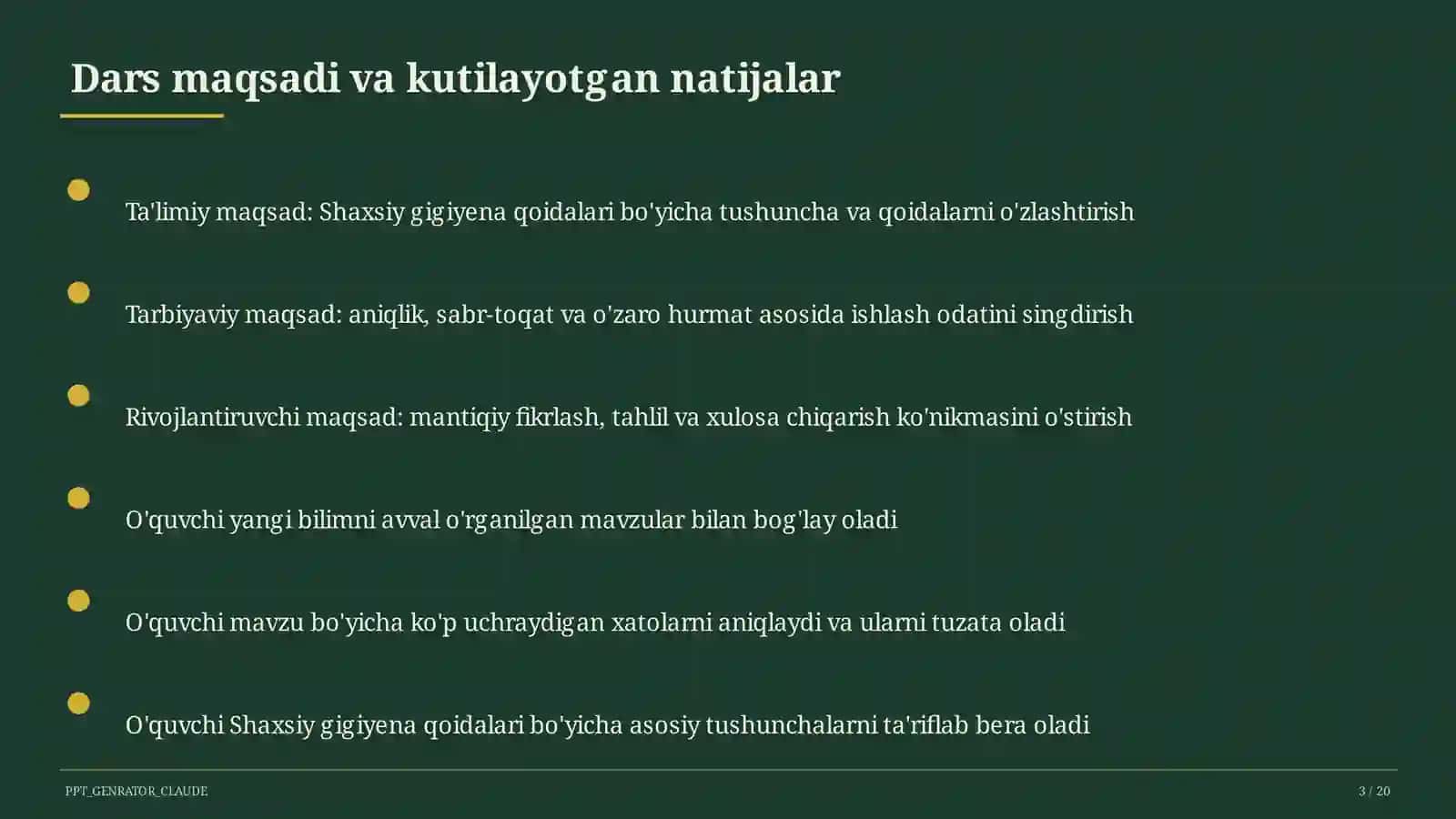 Shaxsiy gigiyena qoidalari (1-sinf) 3