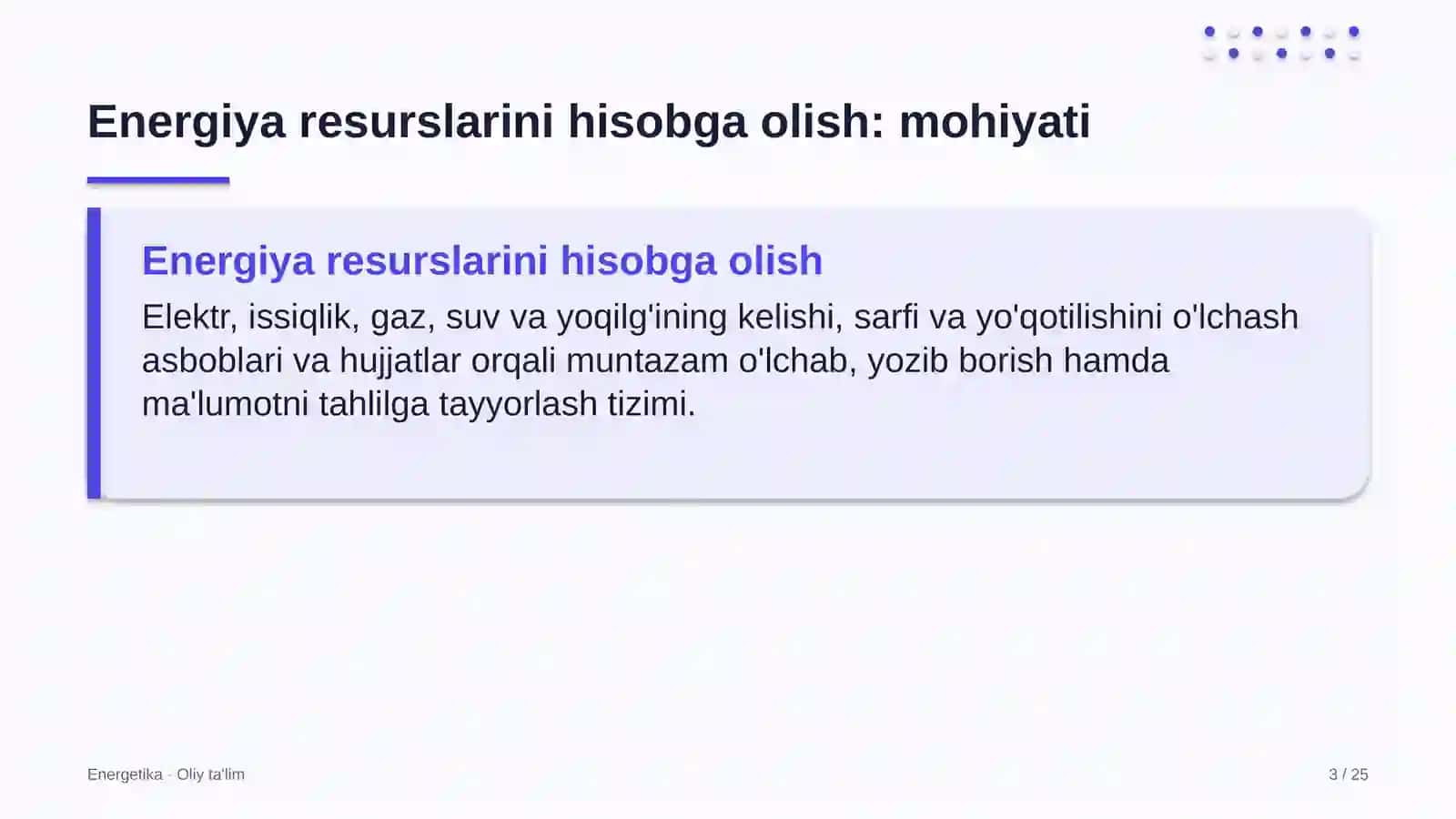 Sholichilikda energiya resurslarini hisobga olish 3
