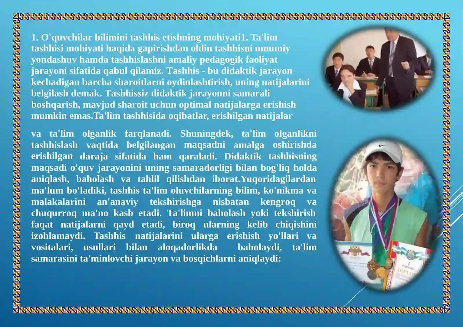 O'quvchilar bilimini tashhis etishning mohiyati 3