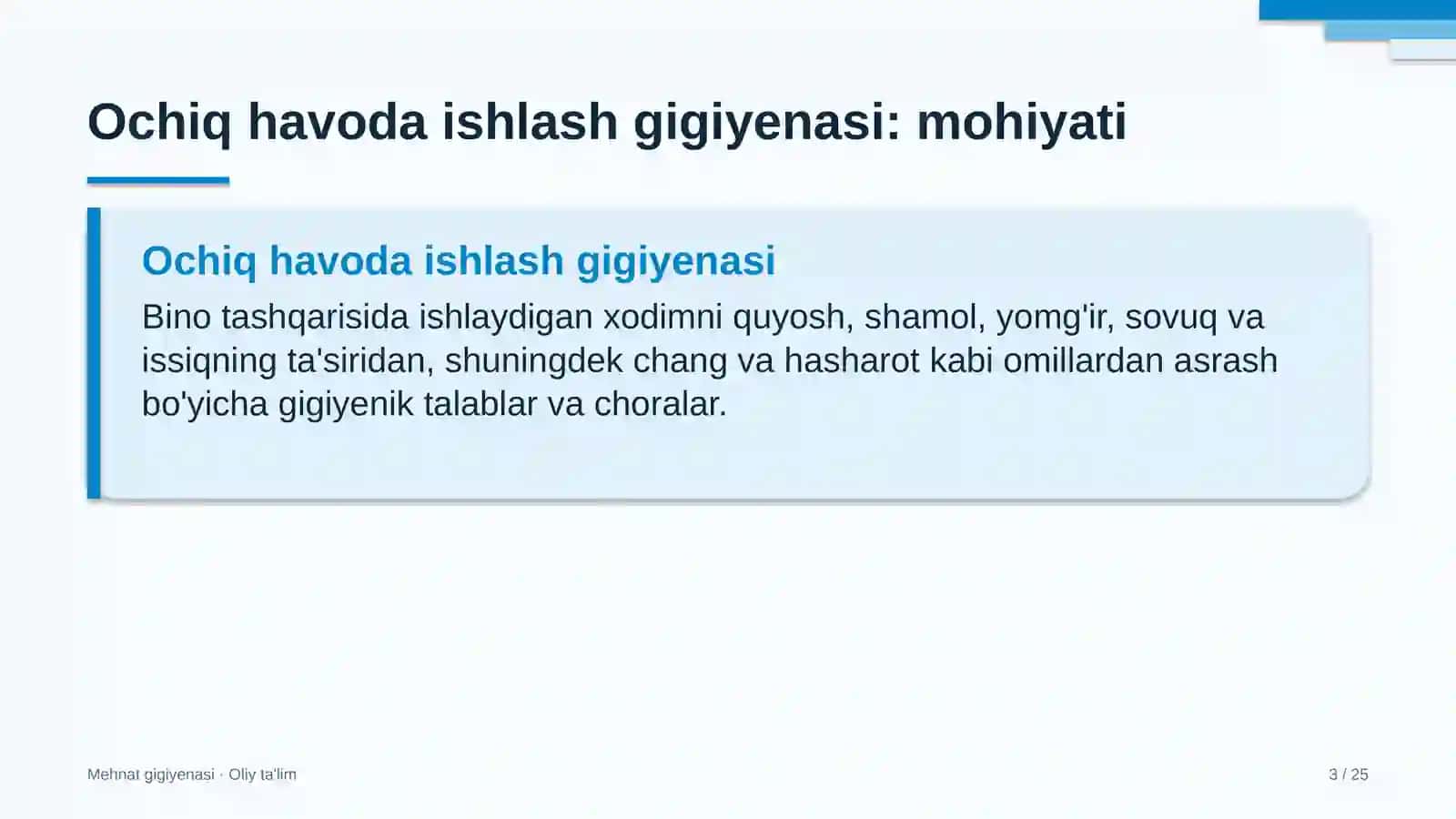 davlat fuqarolik xizmatida ochiq havoda ishlash gigiyenasi 2294 3