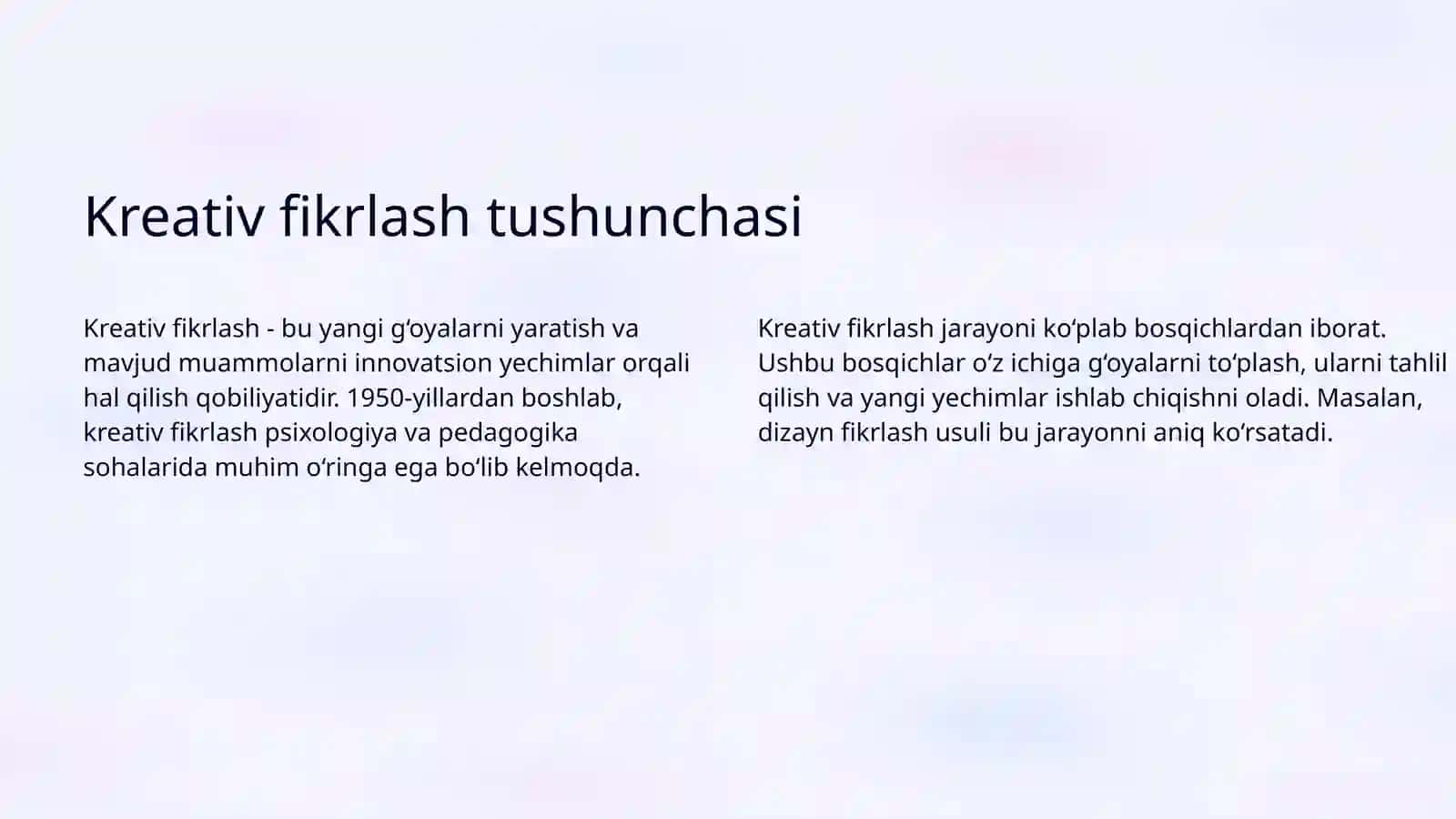 Kreativ fikrlash va uning rivojlantirish yoʻllari 3