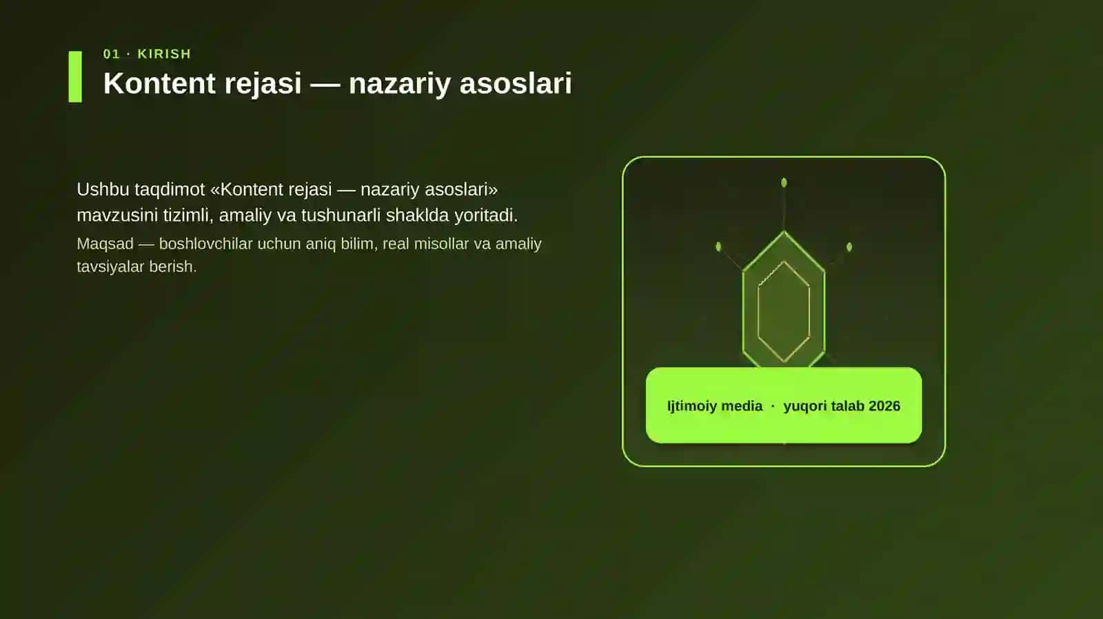 Kontent rejasi — nazariy asoslari 3