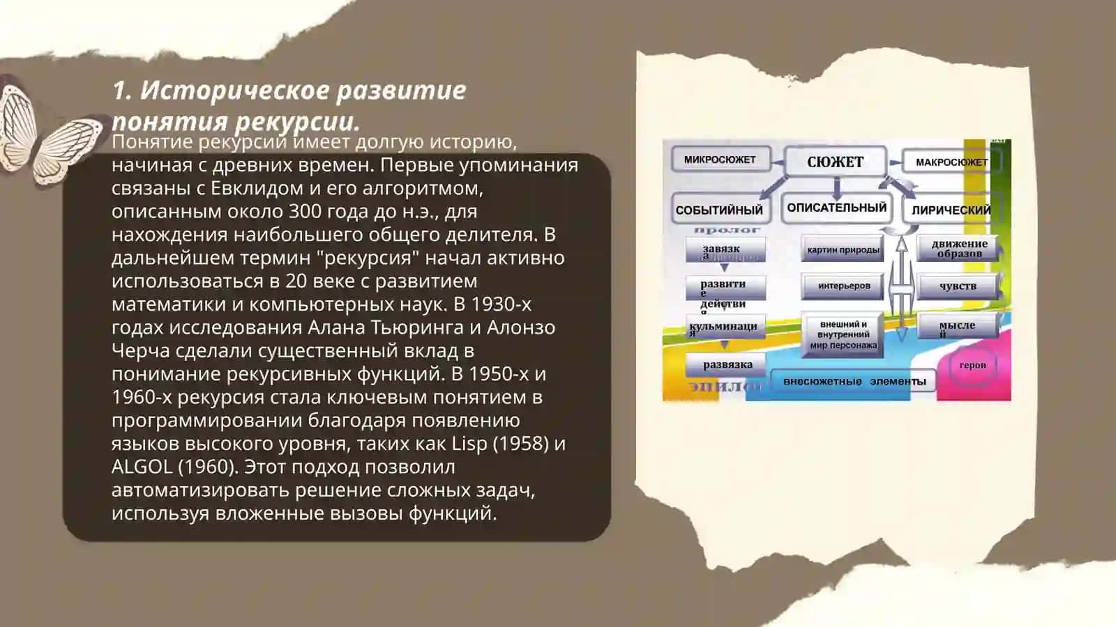 Алгоритмическая функция рекурсии в сюжете литературных произведения 3