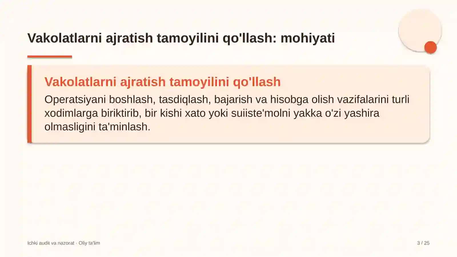 burg'ulash korxonalarida vakolatlarni ajratish tamoyilini qo'llash 5740 3