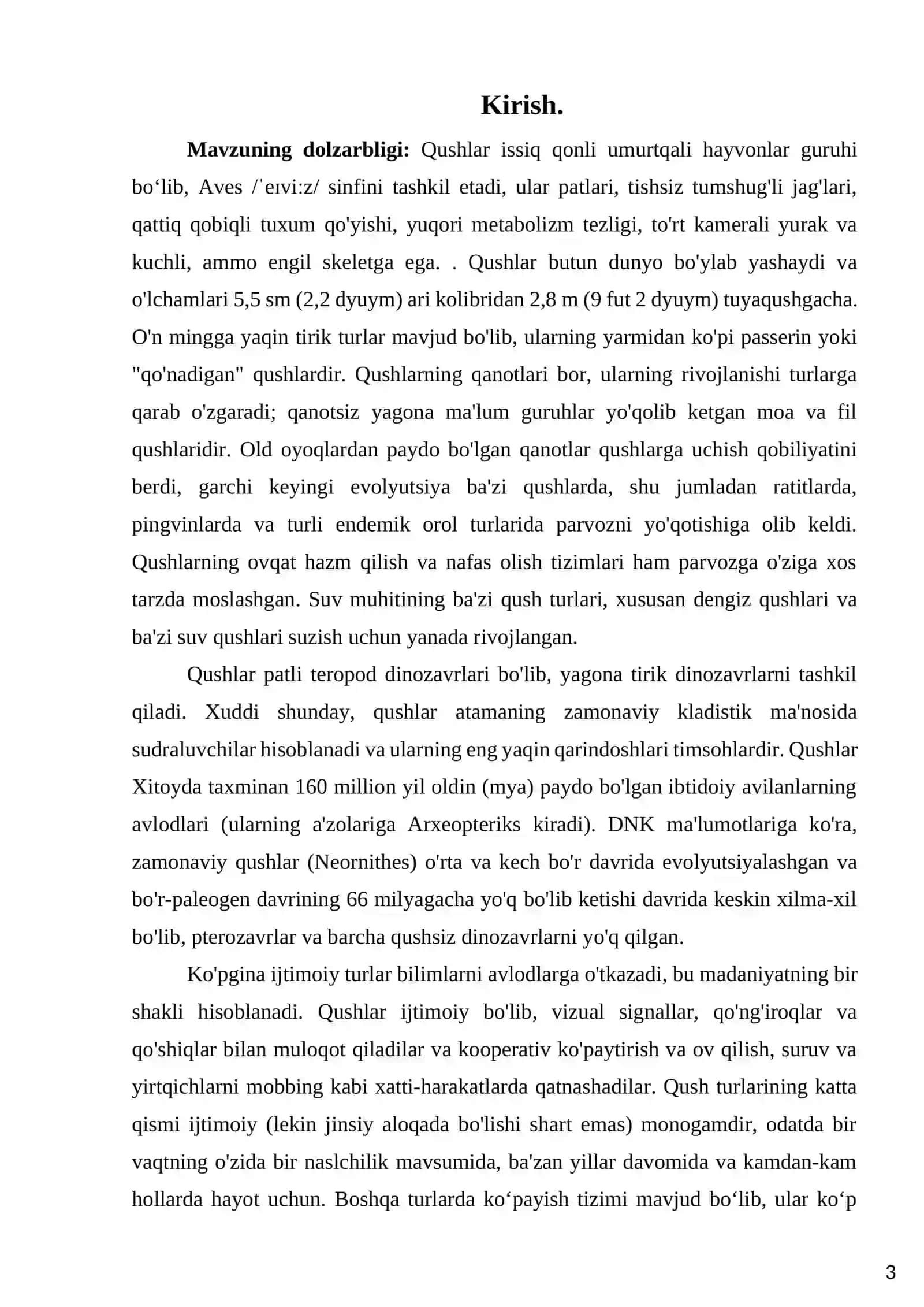 Qushlarning uchishga moslanish xususiyatlari va uchish xillari 3