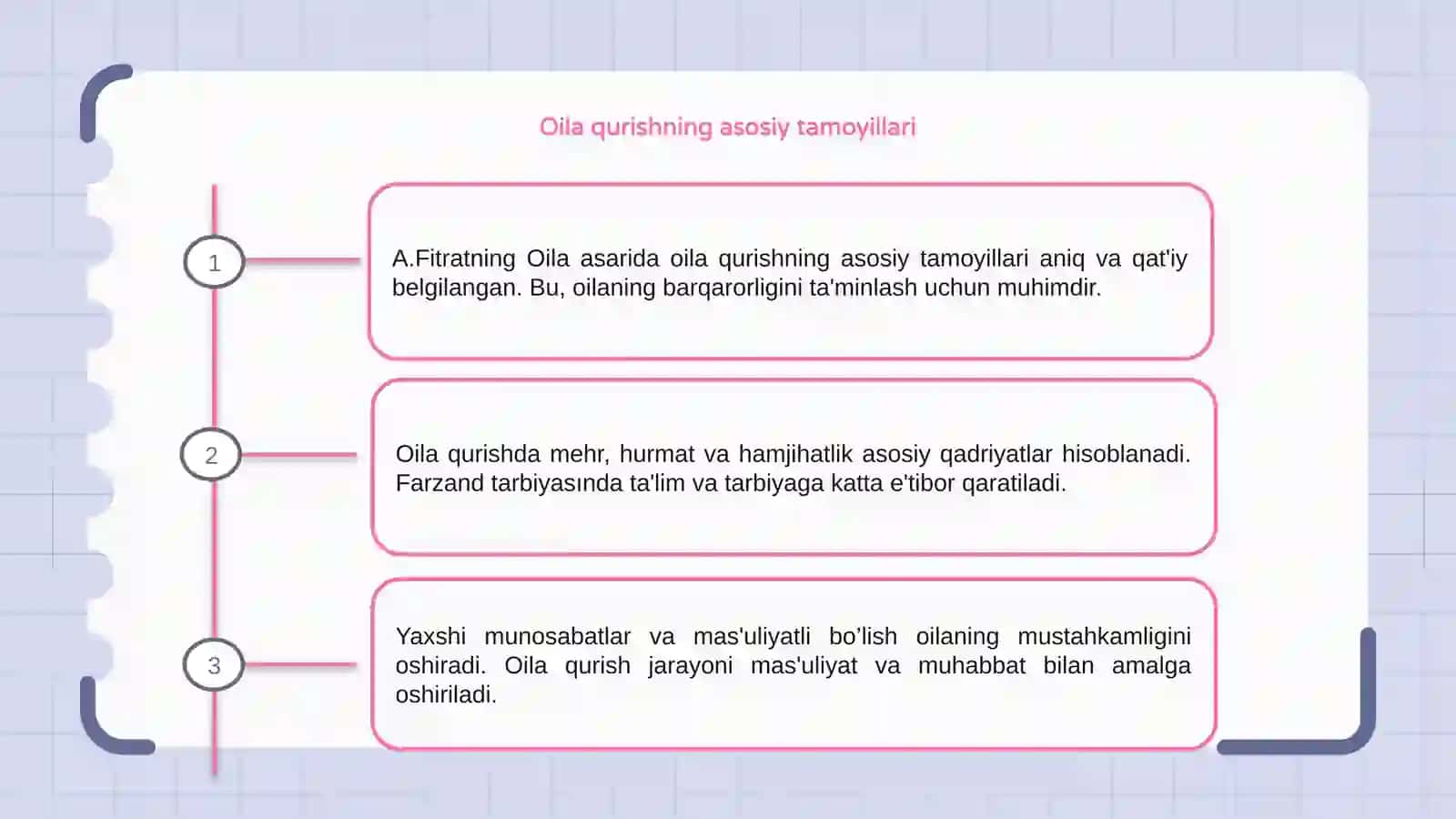 A.Fitratning Oila asaridagi oila qurish tartiblari va farzand tarbiyasiga oid g'oyalar 3