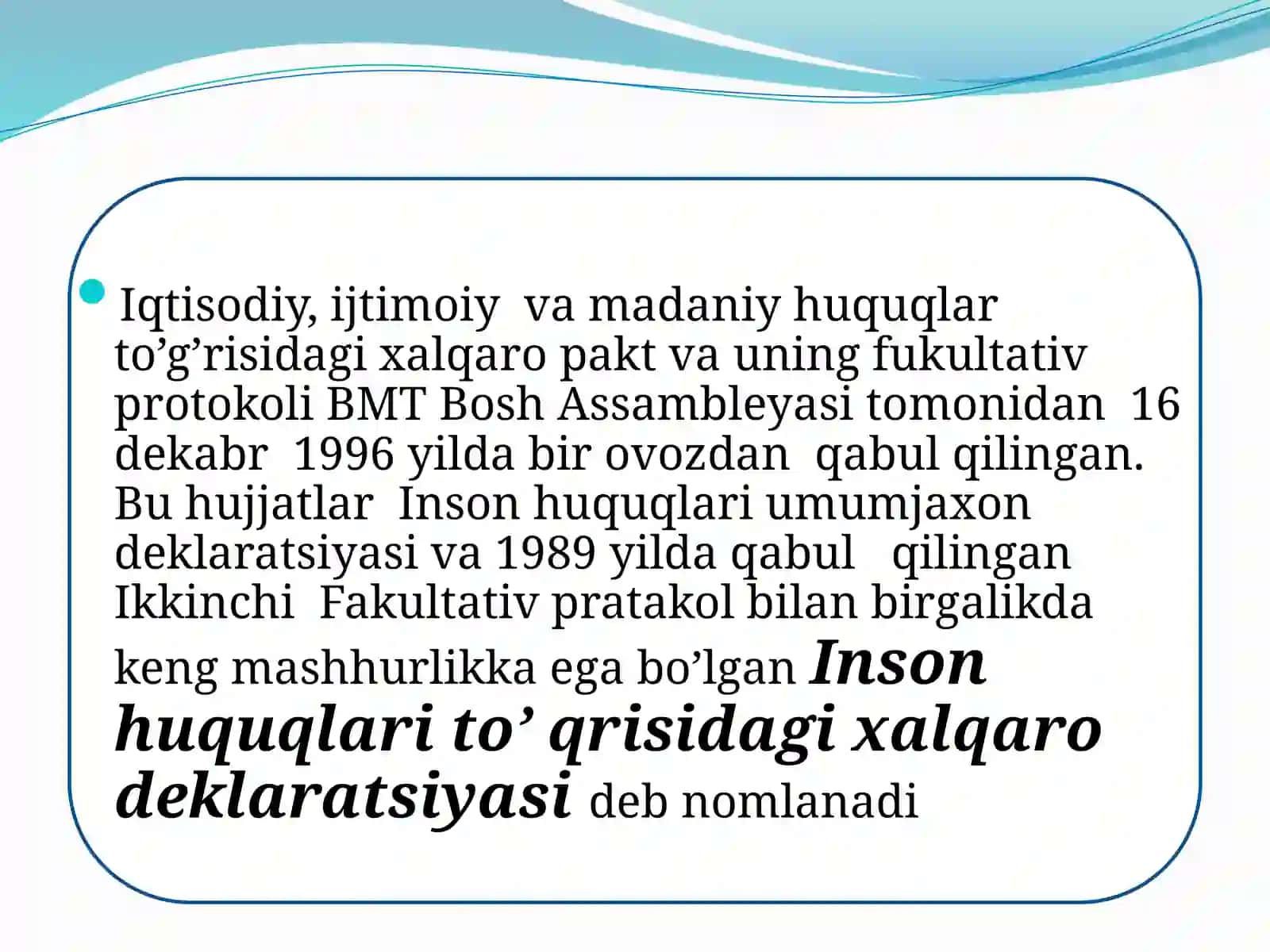 INSON HUQUQLARI UMUMJAHON DEKLARATSIYASI 3