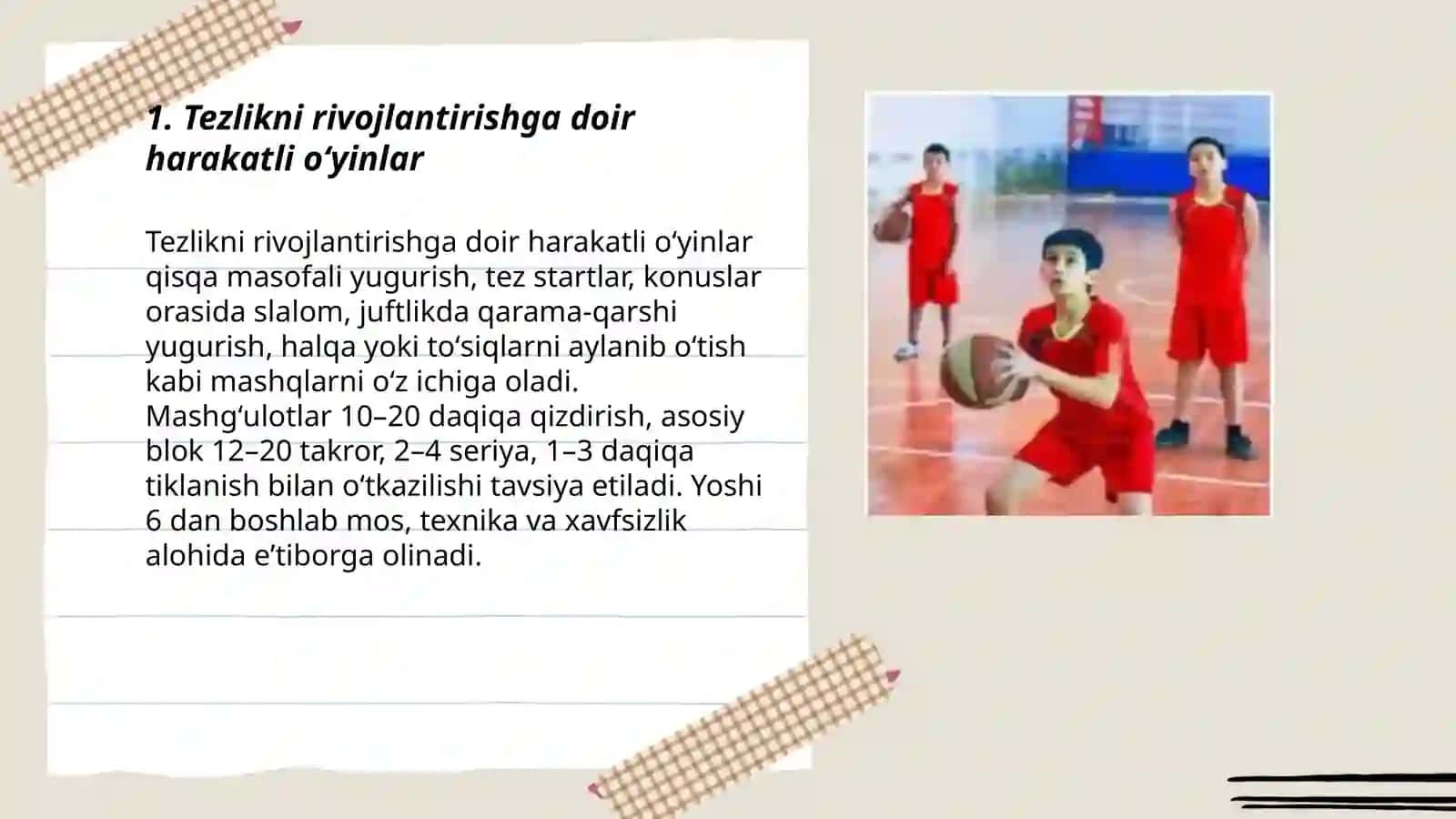 Tezlikni rivojlantirishga doir harakatli oʻyinlar 3