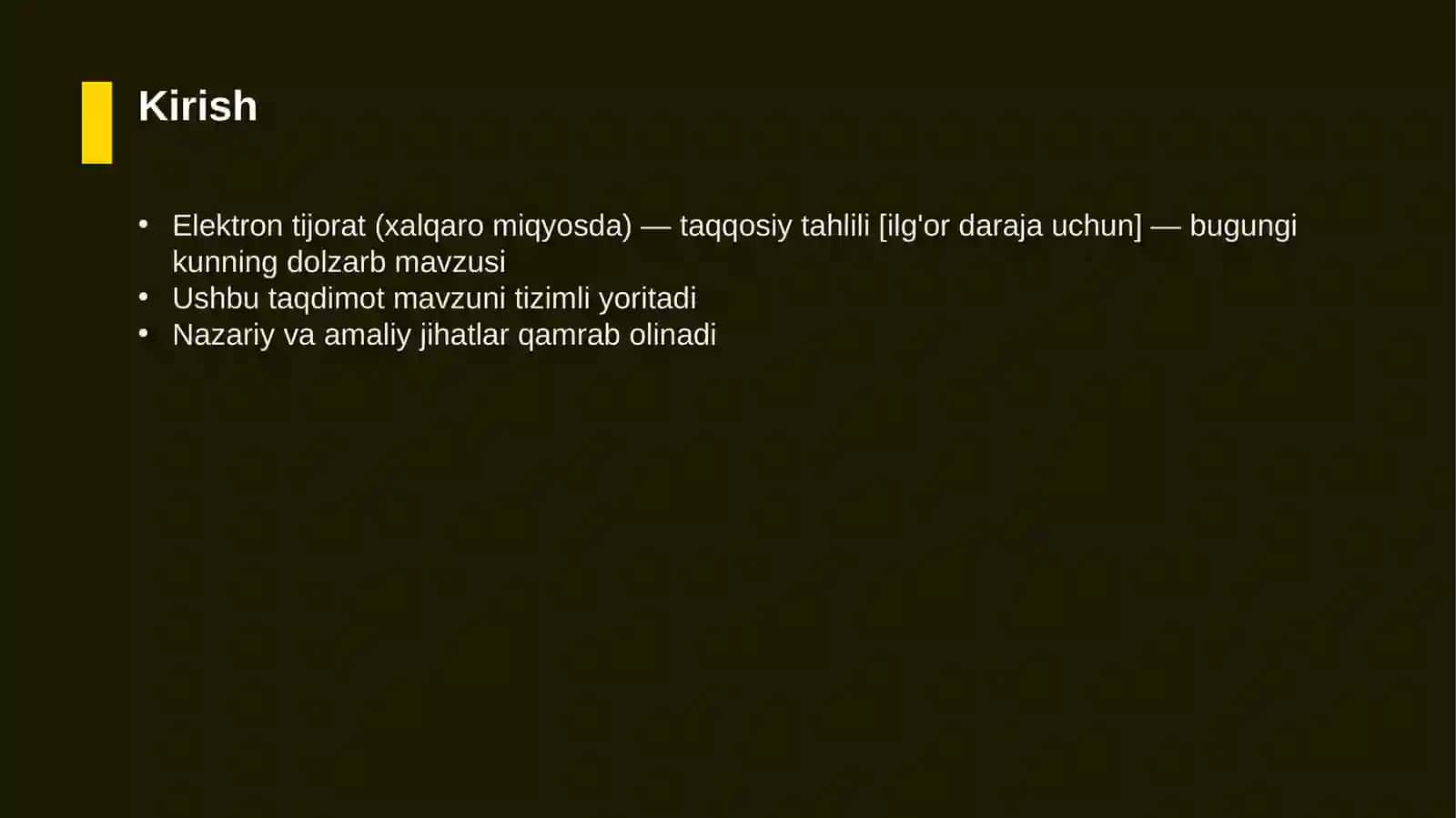 Elektron tijorat (xalqaro miqyosda) — taqqosiy tahlili [ilg'or daraja uchun] 3