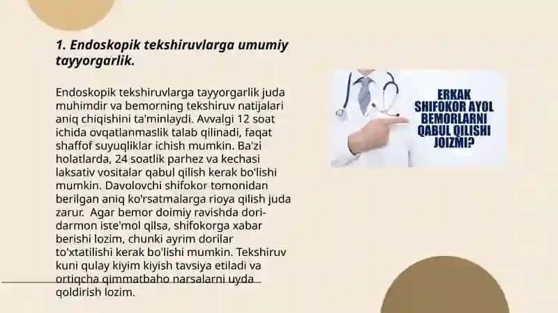 Bemorlarni laborator va instrumental tekshiruvlarga tayyorlash 3