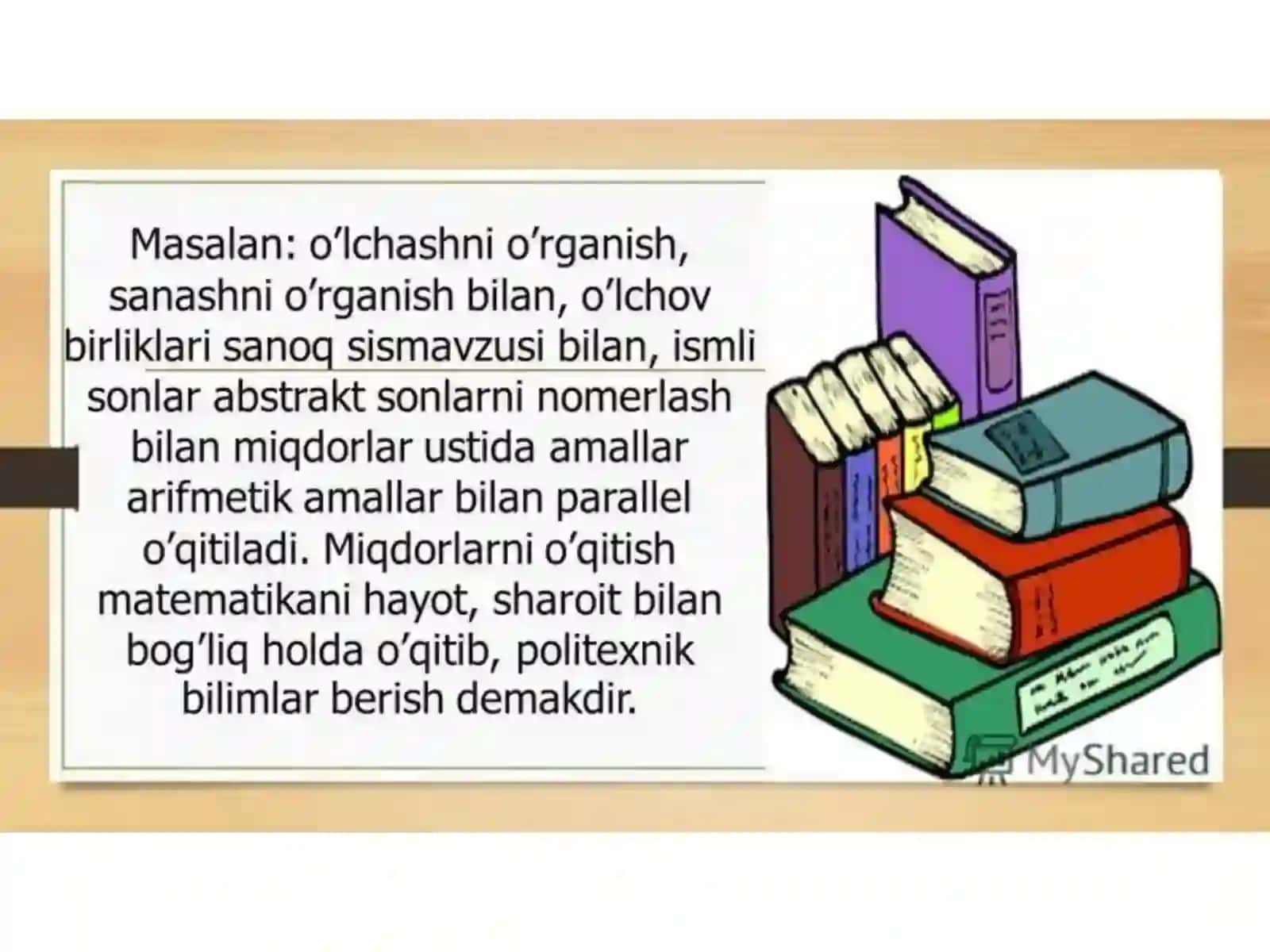 Miqdorlar va ularni o'lchash. Uzunlik va uning xossalari. Kesma uzuznligini o'lchash. Figuraning yuzi va uni o'lchash 3