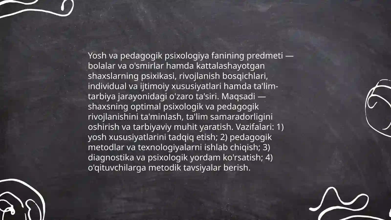 Yosh va pedagogik psixologiya fanining tadqiqot sohasi va muammolari 3