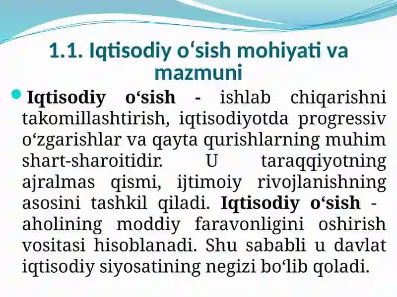 Iqtisodiy O'Sish 3