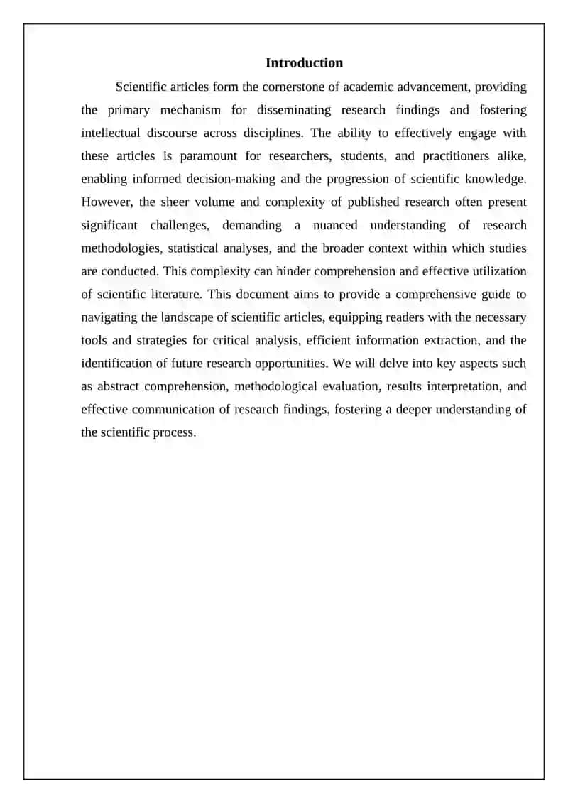Decoding Scientific Articles: A Strategic Approach 3