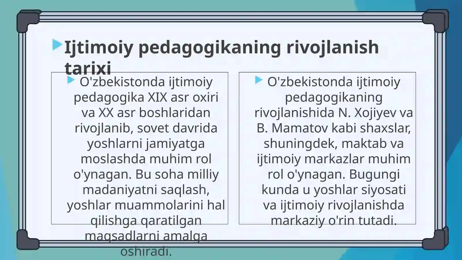 O’zbekistonda ijtimoiy pedagogikaning rivojlanishi 3