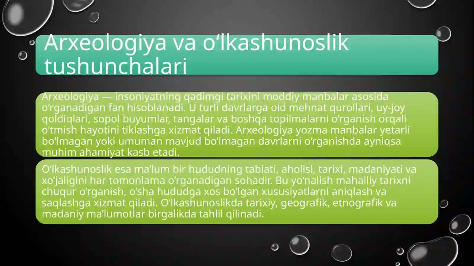 O'lkashunoslikda arxeologiyaning tutgan o'rni 3