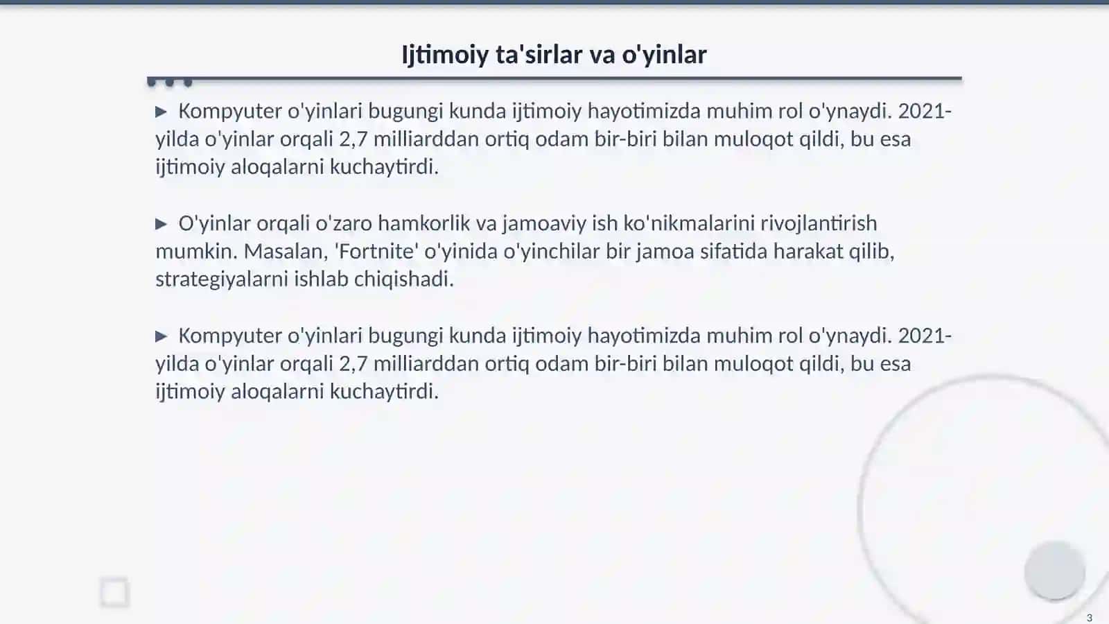 Kompyuter o'yinlarining bugungi kundagi ahamiyati 3