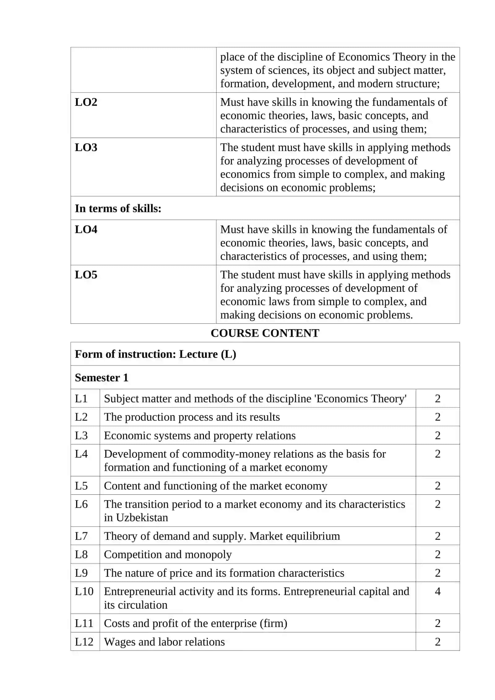 Economics Theory 3
