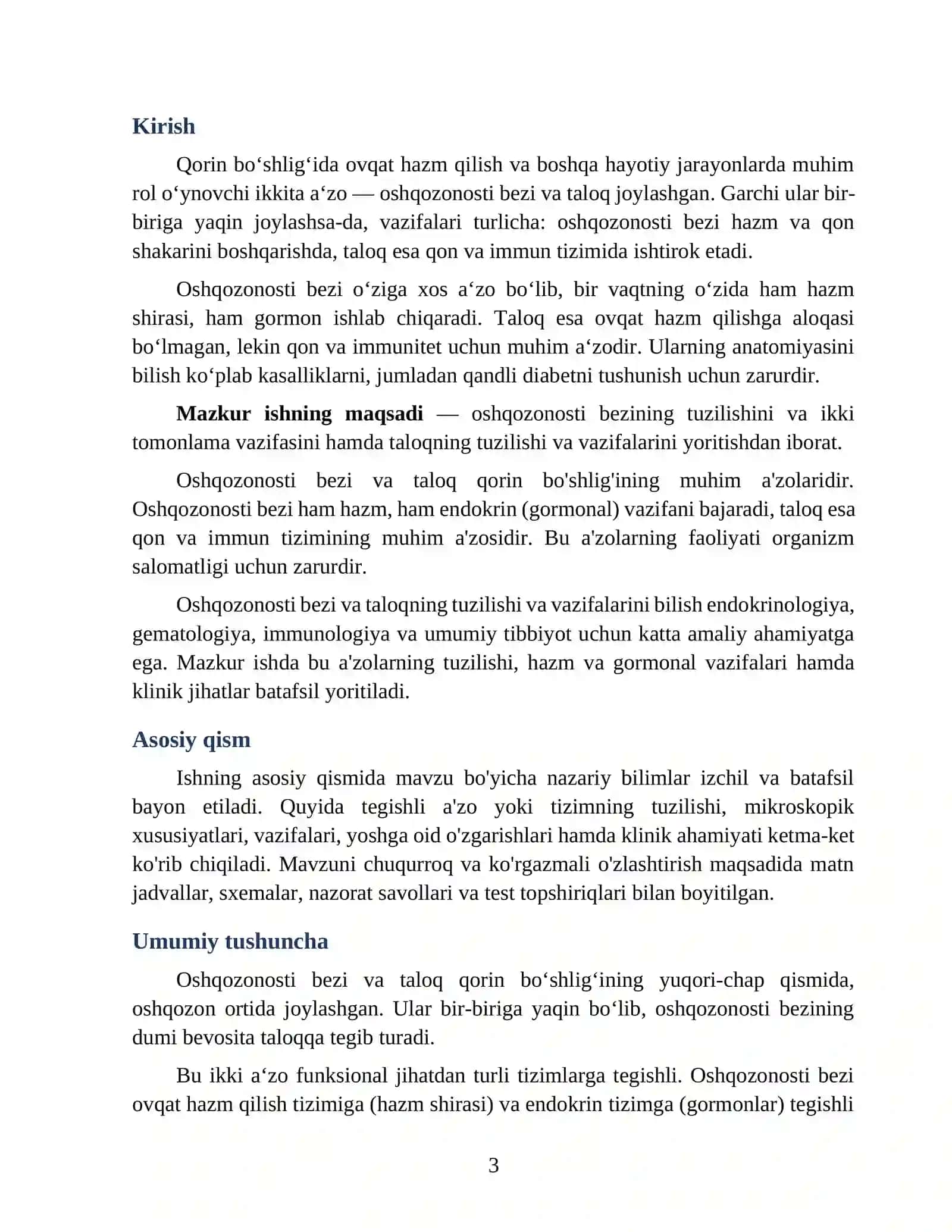 Oshqozonosti bezi va taloqning tuzilishi 3