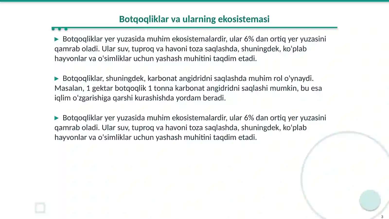 Botqoqliklarning yuqolib borishida sabablar 3