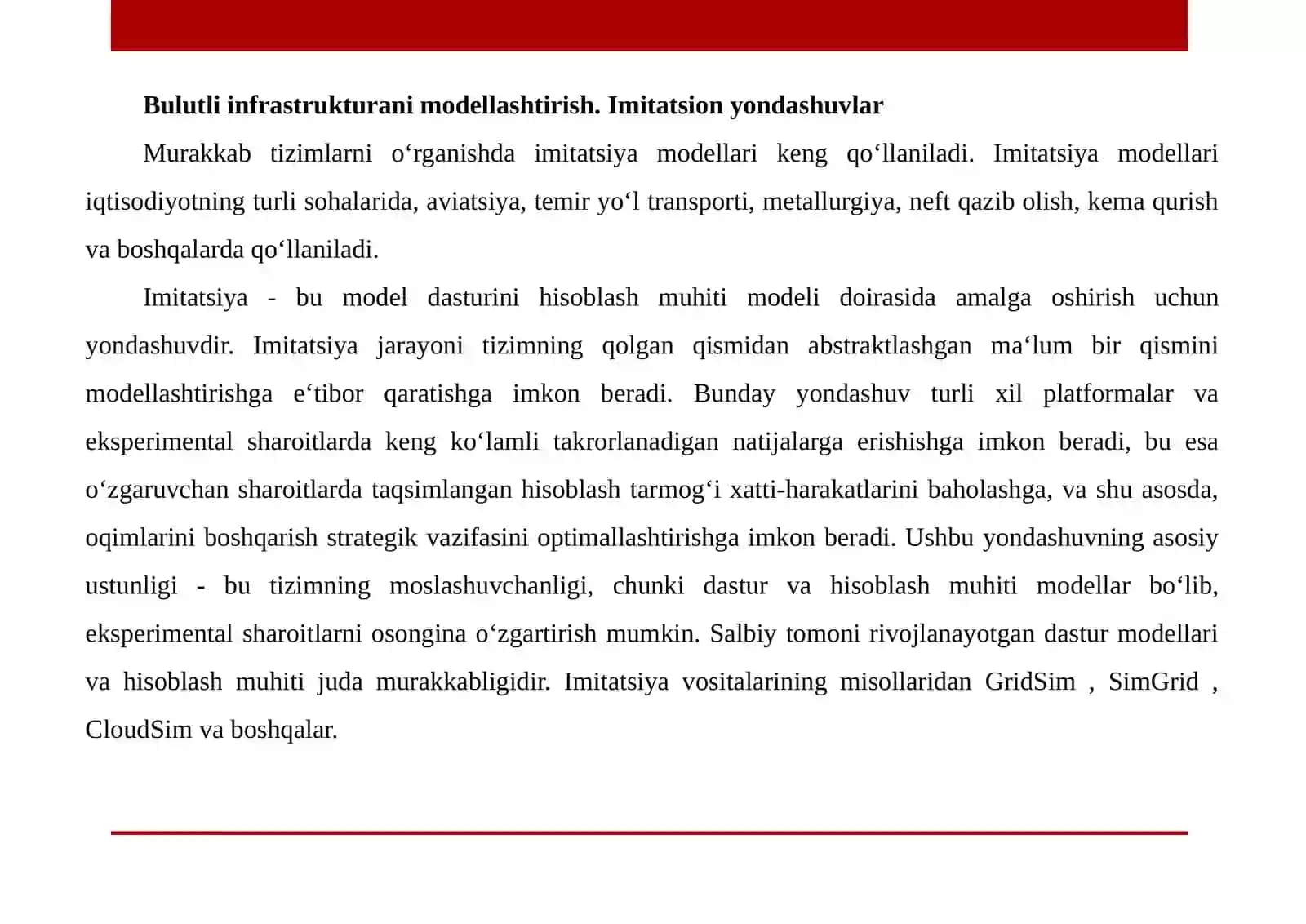 Imitatsion modellashtirish uchun JAVA tili 3