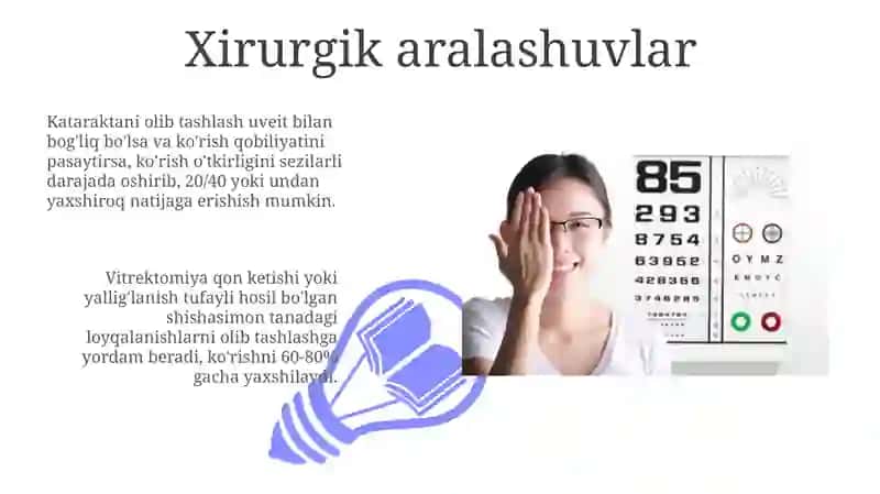 Uveitlarda ko‘rish pasayishi va ko‘rlikning profilaktikasi 3