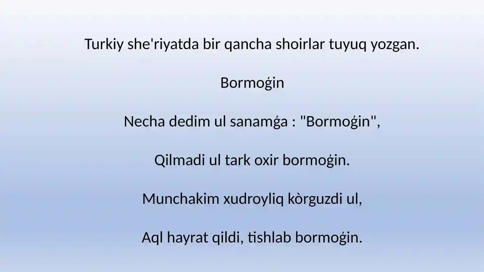 Tuyuq janri tahlili (Lutfiy tuyuqlaridan misolda ) 3