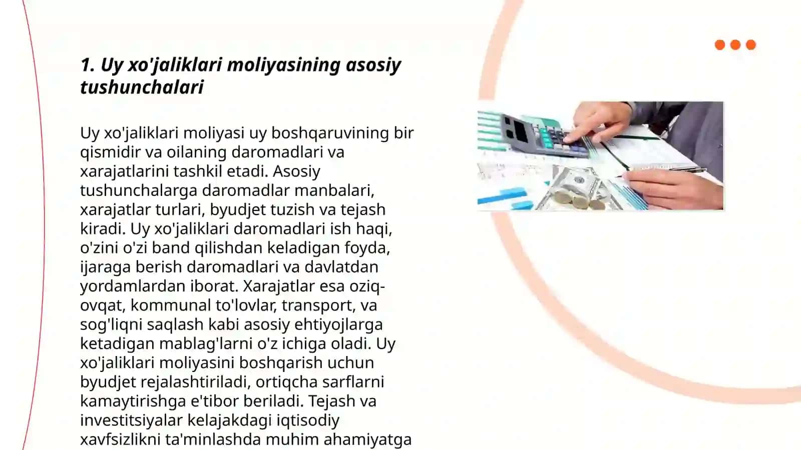 Uy xojaliklari moliyasi 3