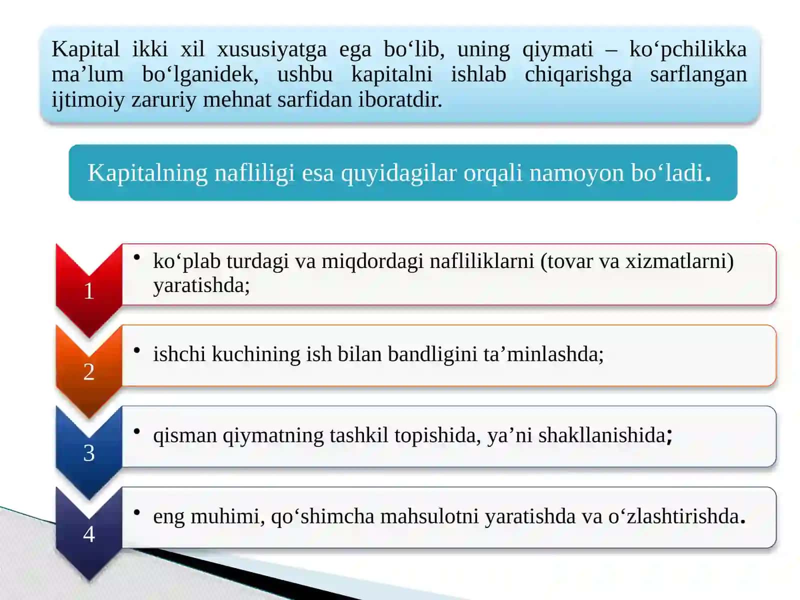 Ma’ruza mashg‘uloti rejasi 3
